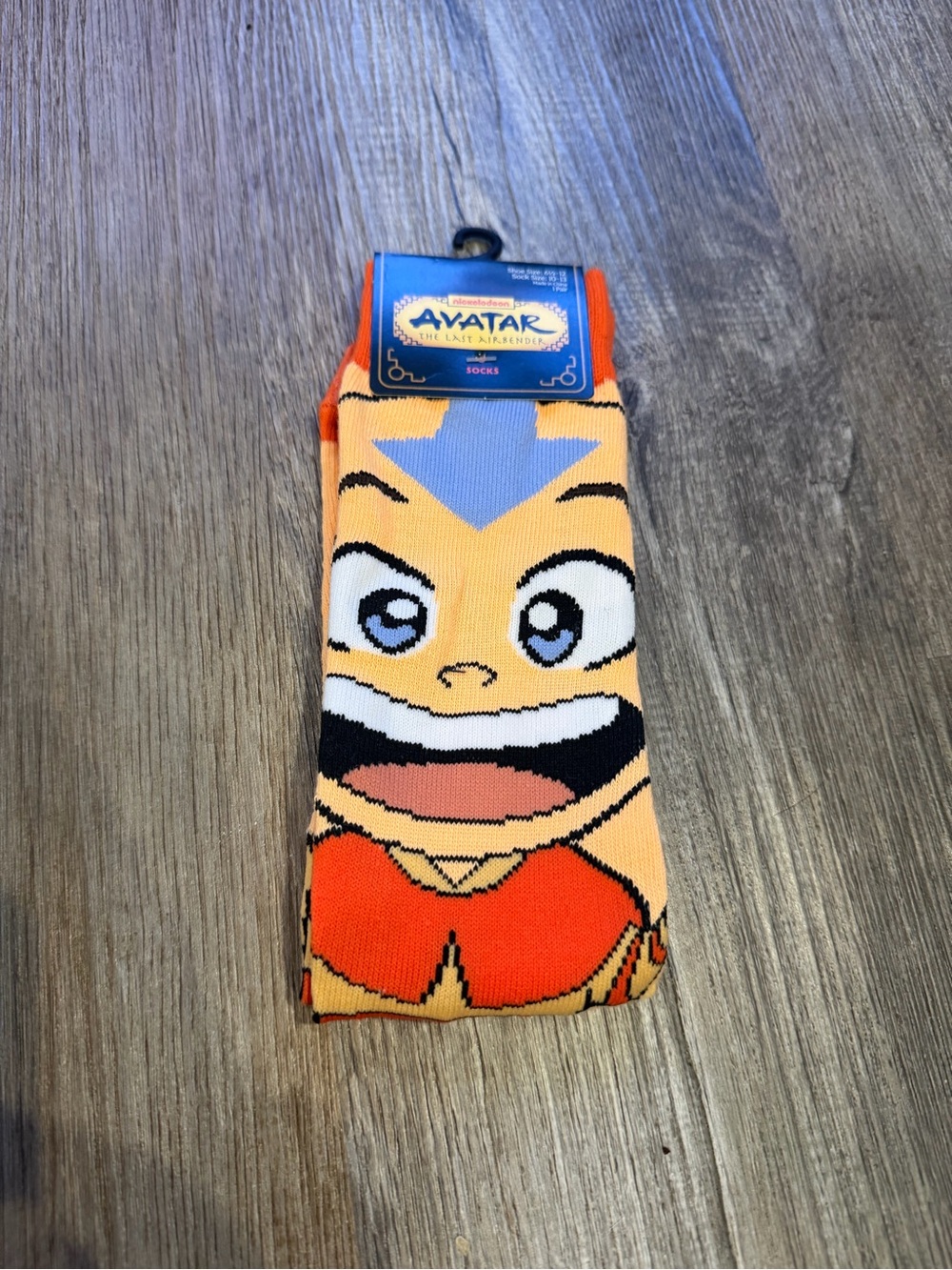 Nickelodeon Avatar Aang Orange Blue Character Casual Socks